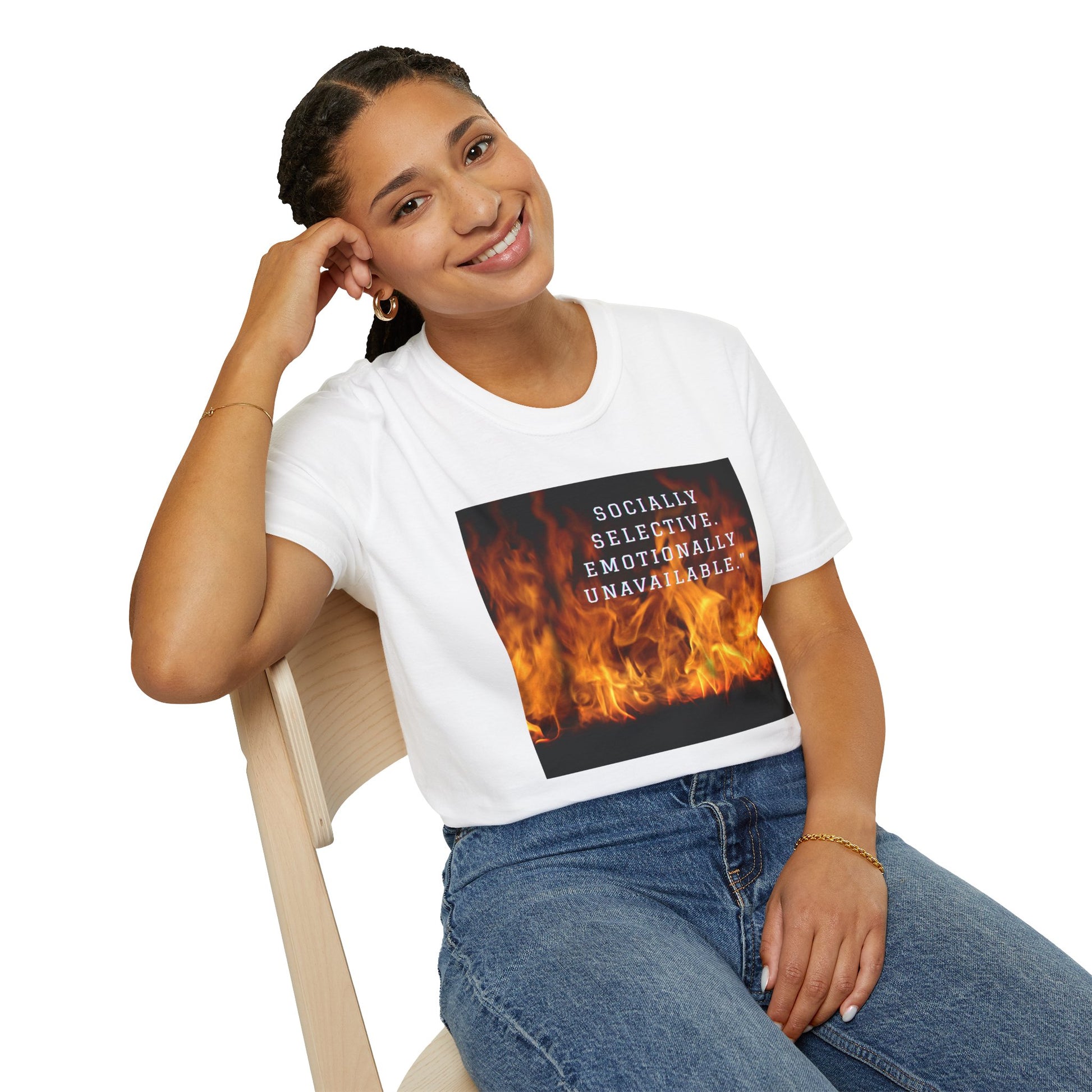 Socially Selective T-Shirt, Trendy Tee, Casual Wear, Gift for Friends, Summer Apparel, Emotionally Unavailable Fashion