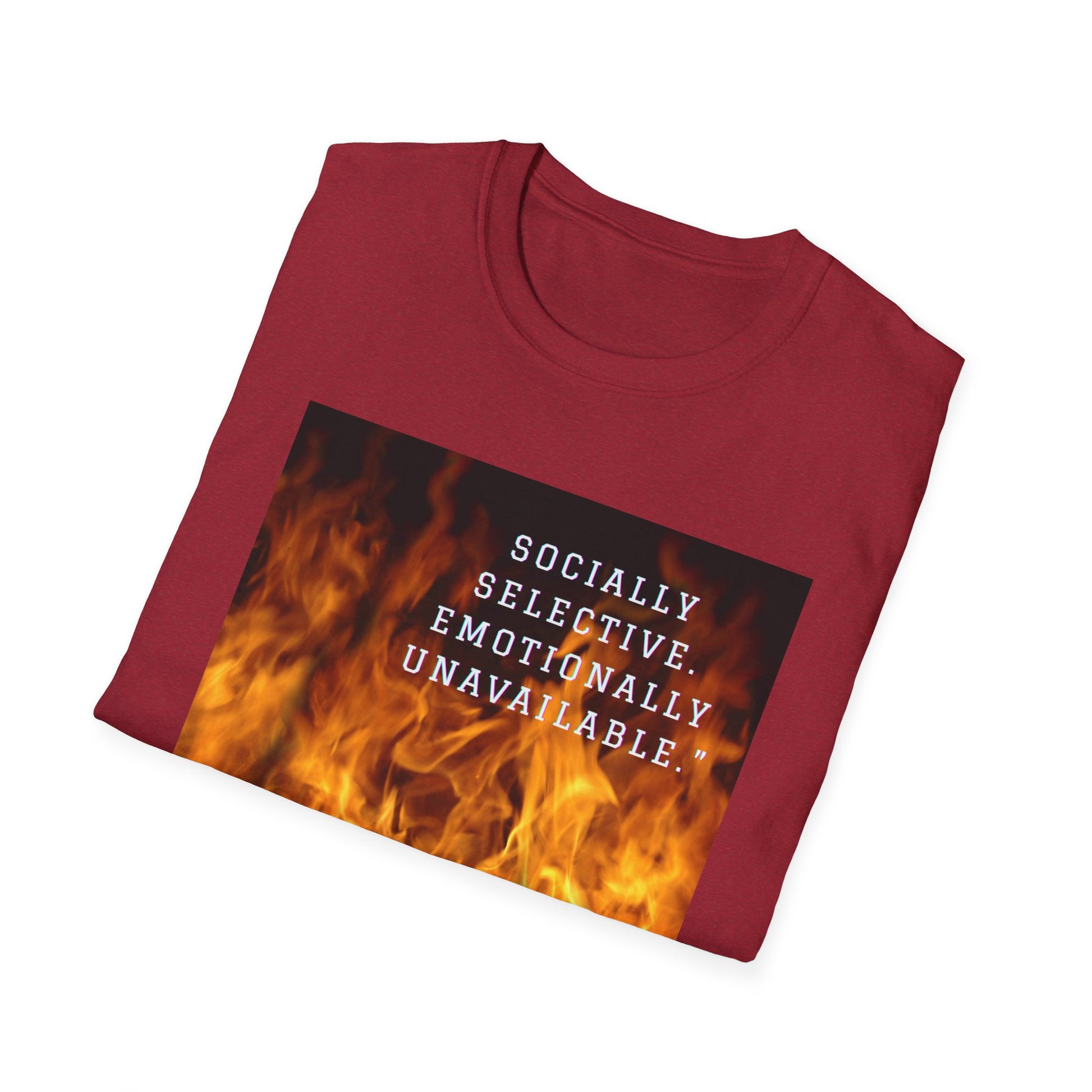 Socially Selective T-Shirt, Trendy Tee, Casual Wear, Gift for Friends, Summer Apparel, Emotionally Unavailable Fashion