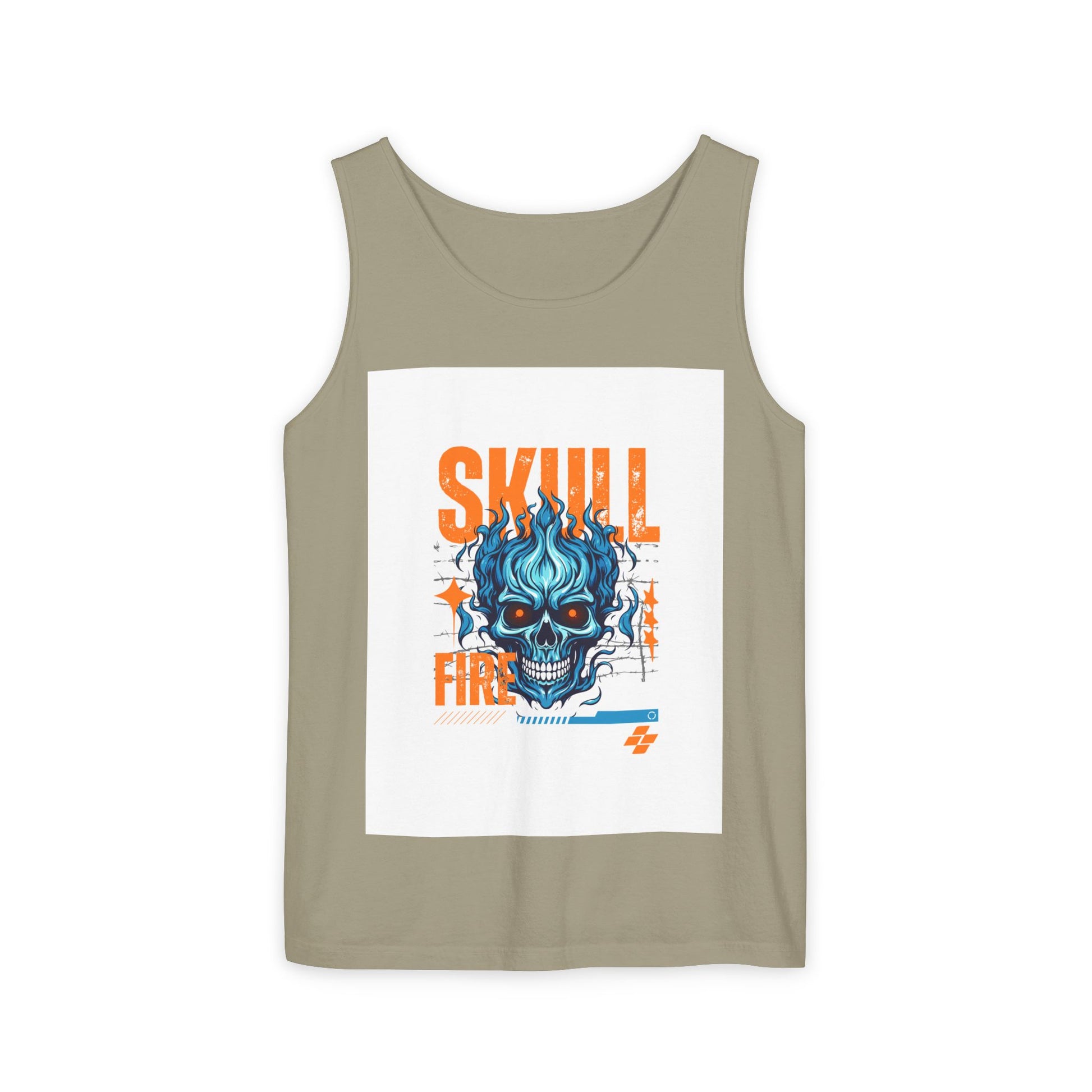 Skull Fire Graphic Tank Top for Unisex - Bold Summer Style