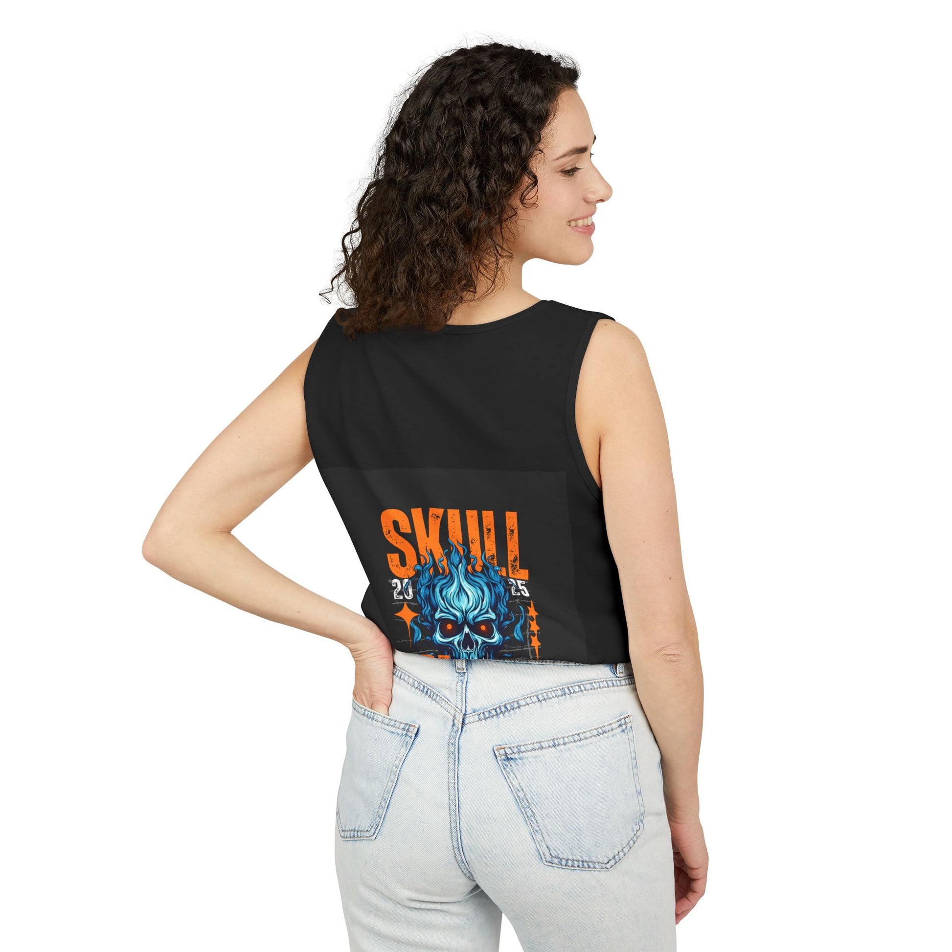 Skull Fire Graphic Tank Top for Unisex - Bold Summer Style