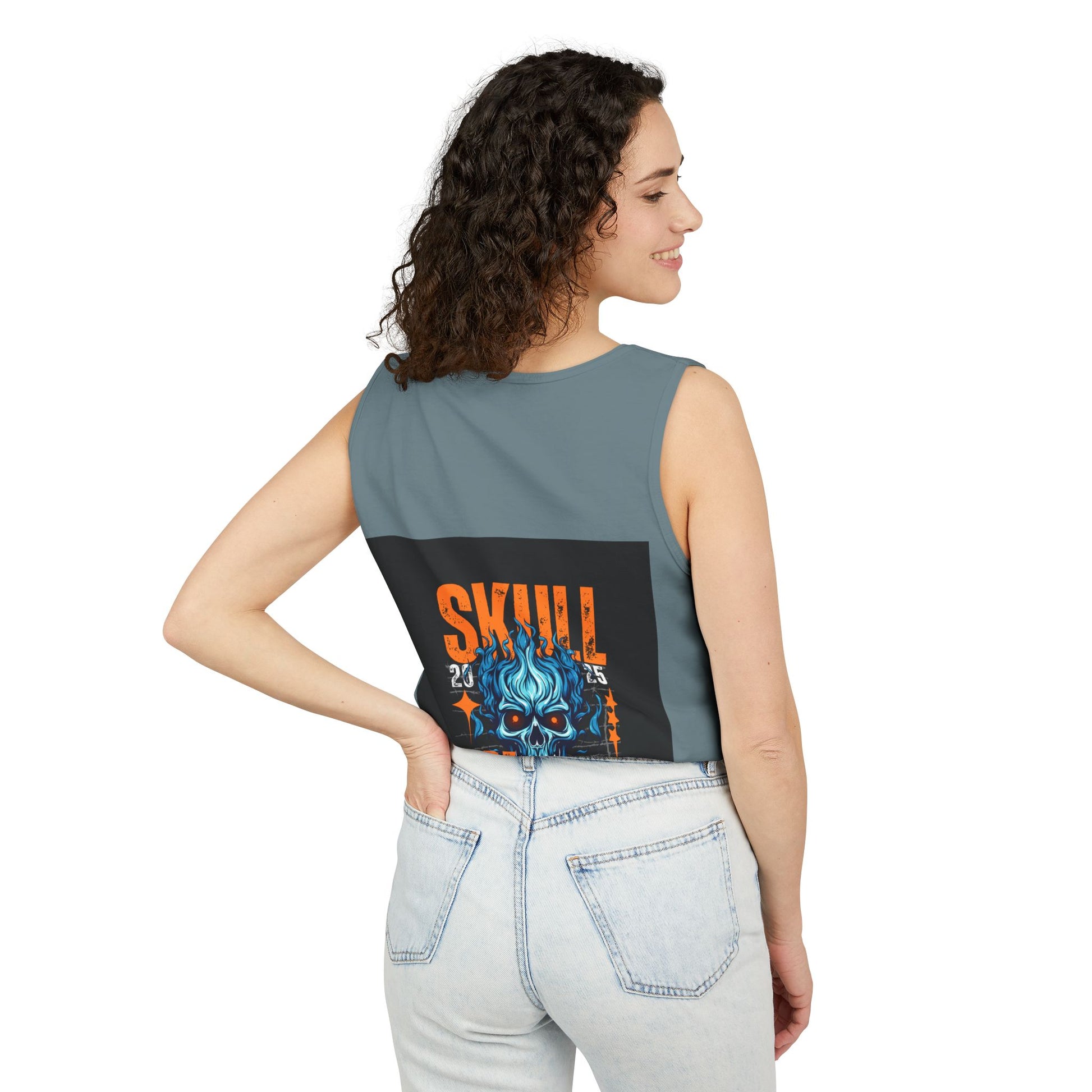 Skull Fire Graphic Tank Top for Unisex - Bold Summer Style