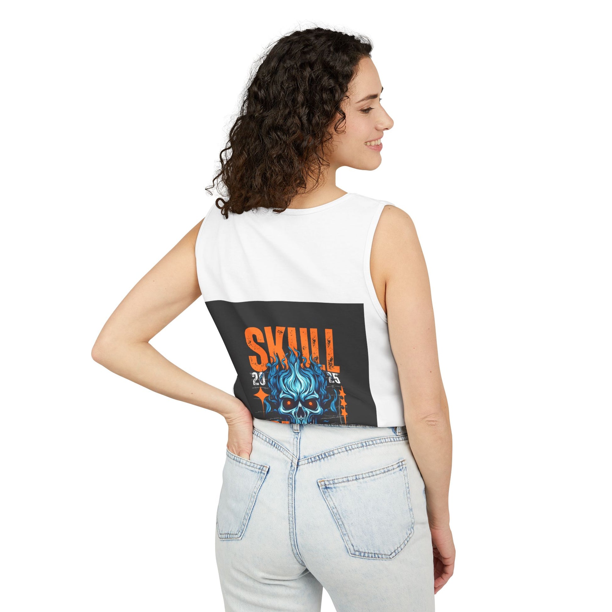 Skull Fire Graphic Tank Top for Unisex - Bold Summer Style