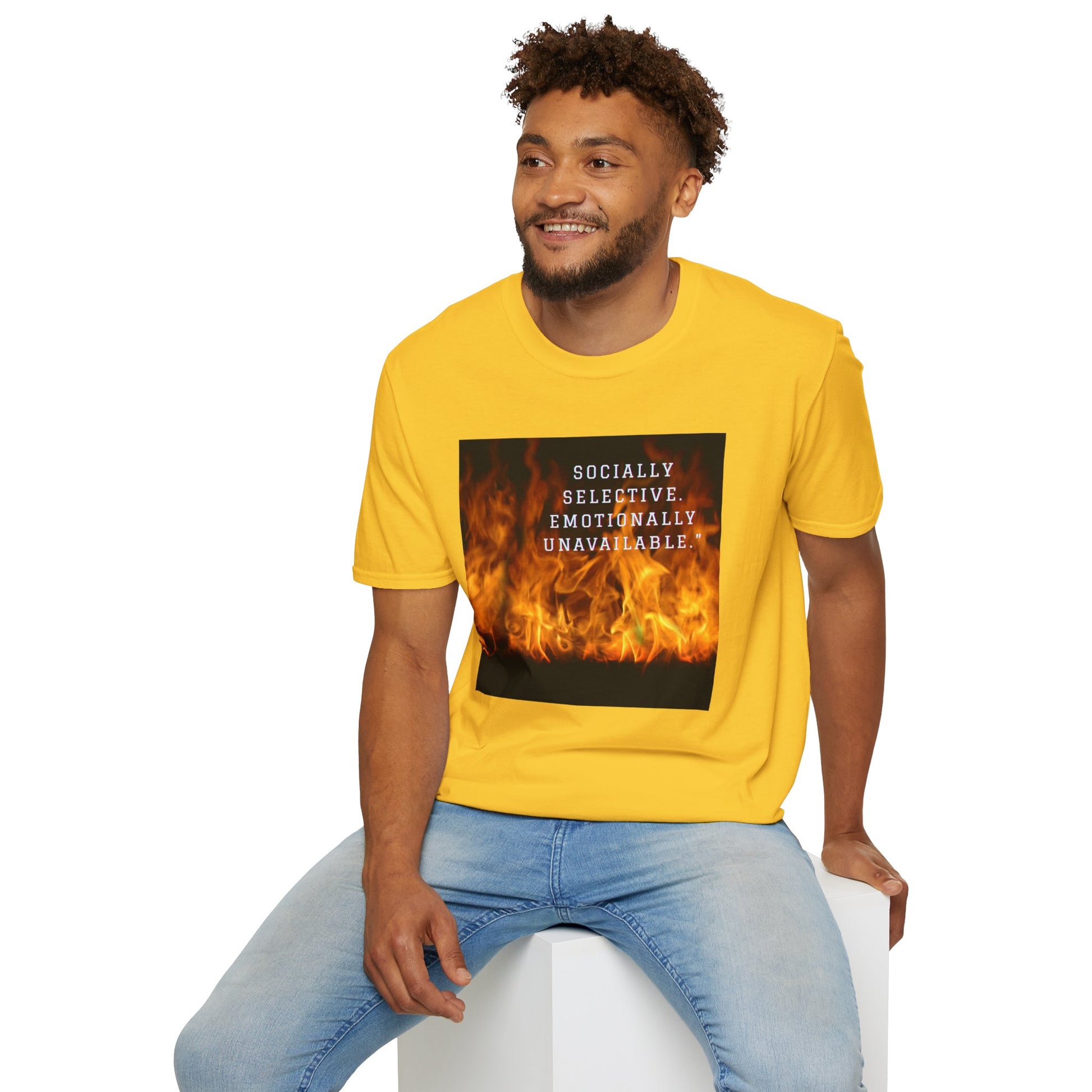 Socially Selective T-Shirt, Trendy Tee, Casual Wear, Gift for Friends, Summer Apparel, Emotionally Unavailable Fashion