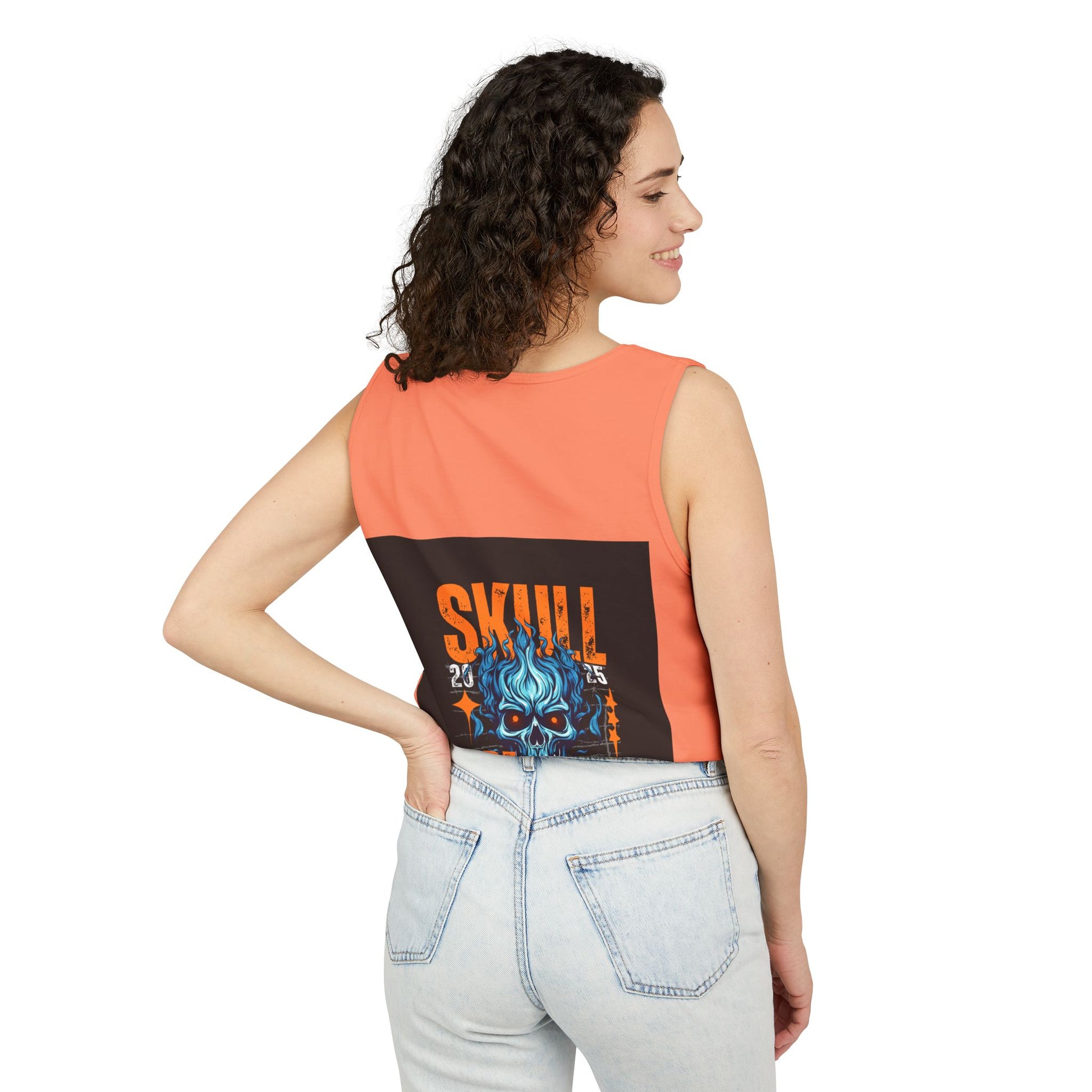 Skull Fire Graphic Tank Top for Unisex - Bold Summer Style
