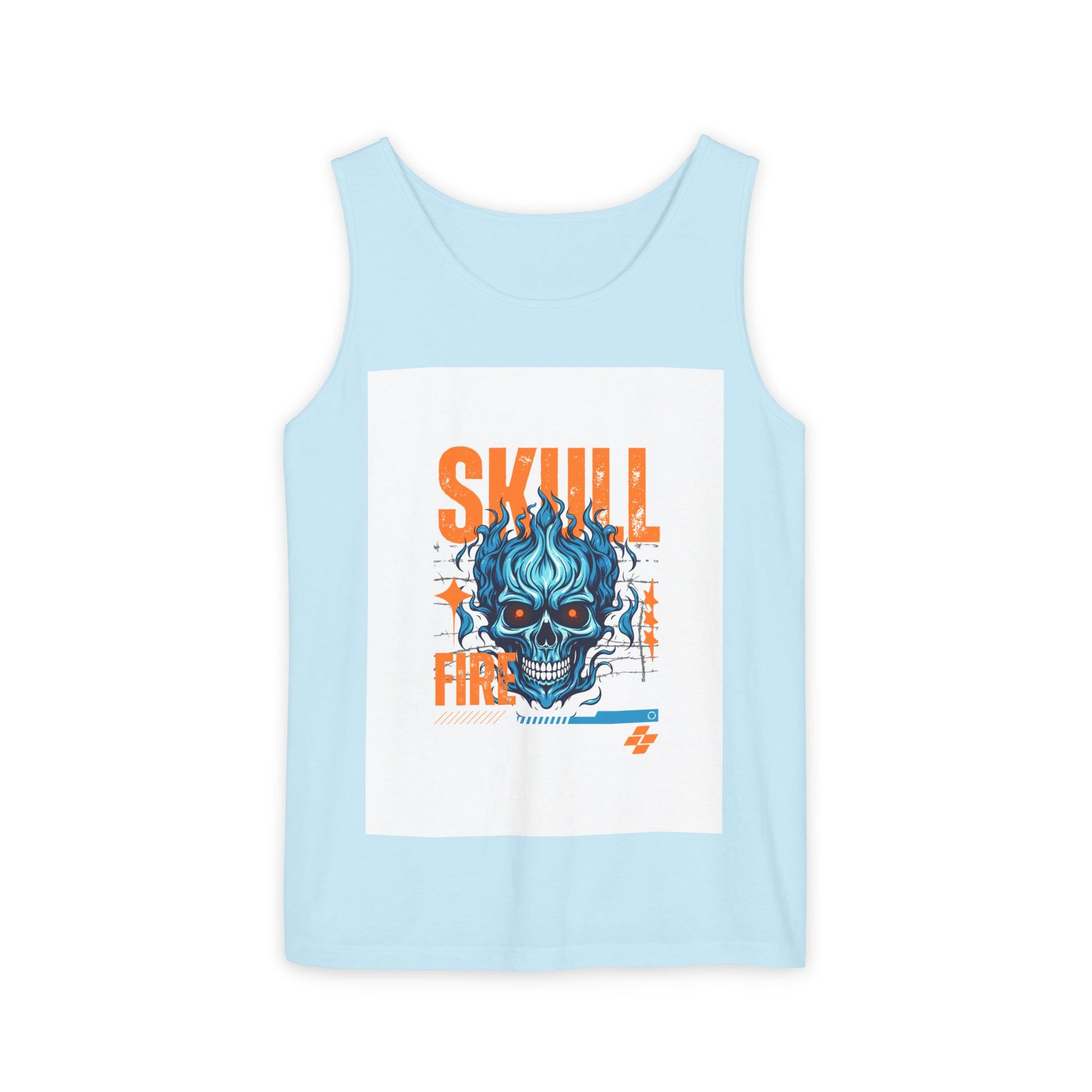 Skull Fire Graphic Tank Top for Unisex - Bold Summer Style